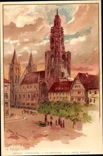 Künstler Litho Schmohl, Paul, Heilbronn am Neckar, Kilianskirche