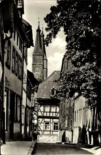Ak Nordhausen am Harz, Pfaffengasse, Kirchturm
