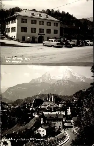 Foto Ak Berchtesgaden in Oberbayern, Watzmann, Panorama, Gasthof