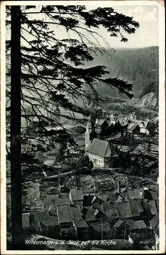 Ak Wildemann Clausthal Zellerfeld im Oberharz, Blick auf die Kirche