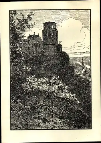 Ak Heidelberg am Neckar, 2. Süddeutscher Briefmarkenhändler-Tag, Schloss, Dezember 1947