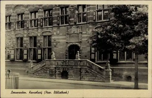 Ak Leeuwarden Friesland Niederlande, Kanselarij, Prov. Bibliotheek