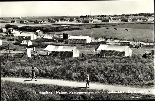 Ak Hollum Ameland Friesland Niederlande, Kampeerterrein met Bungalowdorp De Blieke