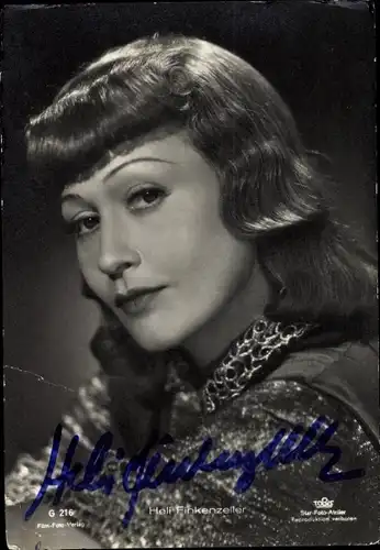 Ak Schauspielerin Heli Finkenzeller, Portrait