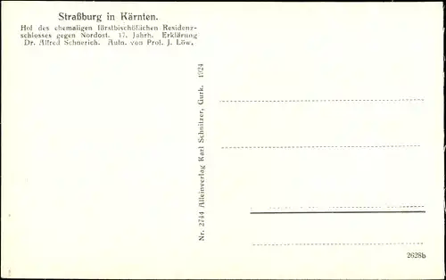 Ak Straßburg in Kärnten, Hof des Residenzschlosses