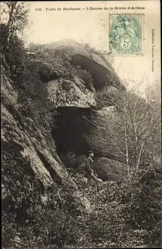Ak Huelgoat Finistere, Huelgoat Forest, L'Entree de la Grotte d'Arthus