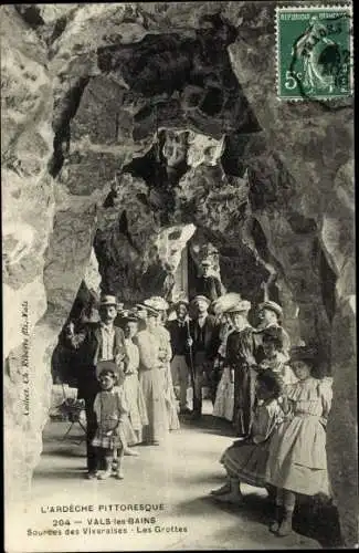 Ak Vals les Bains Ardeche, Les Grottes
