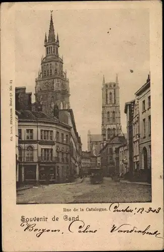 Ak Gand Gent Ostflandern, Rue de la Catalogue