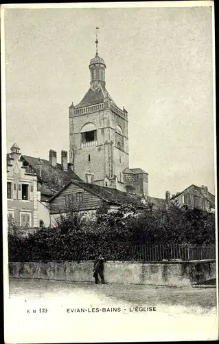 Ak Évian les Bains Haute Savoie, L'Eglise