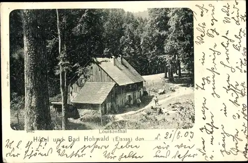 Ak Le Hohwald Elsass Bas Rhin, Hotel und Bad, Louisenthal