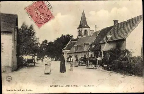 Ak Gannay-sur-Loire Allier, Vue Ouest