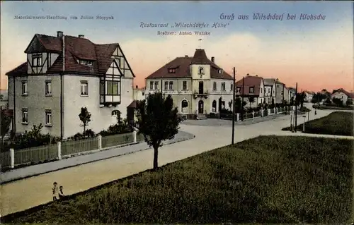 Ak Dresden Klotzsche Wilschdorf, Gasthaus Wilschdorfer Höhe, Geschäft