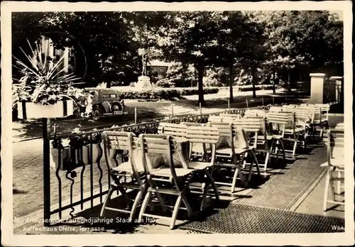 Ak Nordhausen am Harz, Kaffeehaus Dietze, Terrasse
