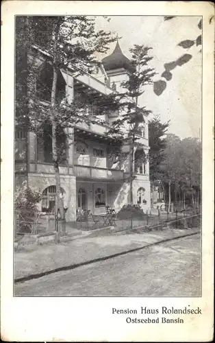 Ak Ostseebad Bansin Heringsdorf auf Usedom, Pension Haus Rolandseck