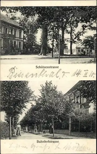 Ak Biesenthal in der Mark, Schützenstraße, Bahnhofstraße