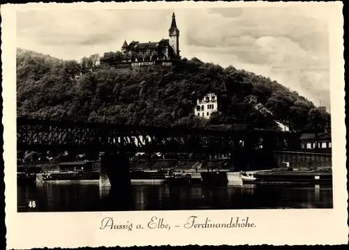 Ak Ústí nad Labem Aussig an der Elbe, Ferdinandshöhe