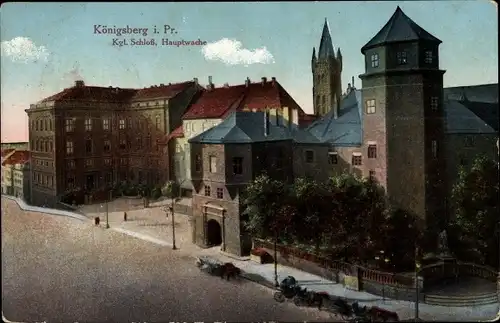 Ak Kaliningrad Königsberg Ostpreußen, Königliches Schloss und Hauptwache