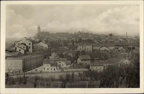 Ak Mělník Mittelböhmen, Panorama der Stadt