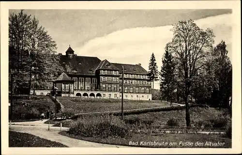 Ak Karlova Studánka Bad Karlsbrunn Mährisch Schlesien, Hotel