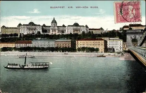 Ak Budapest Ungarn, Kir. Var-Kön. Burg