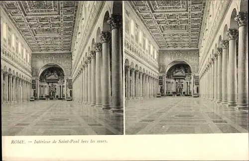 Stereo Ak Roma Rom, Basilika St. Paul vor den Mauern, San Paolo fuori le mura, St.Paul-hors-les-Murs