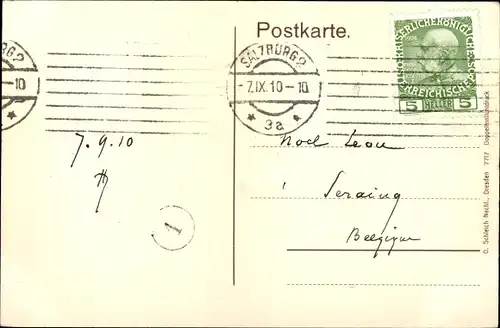 Ak Salzburg in Österreich, Teilansicht mit Gaisberg