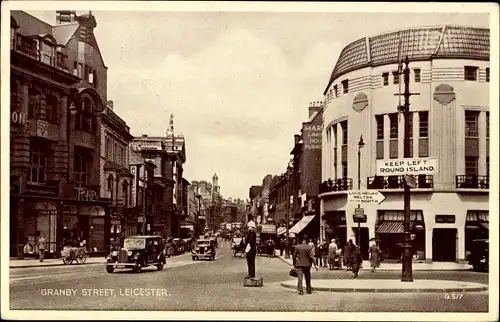 Ak Leicester East Midlands England, Granby Street