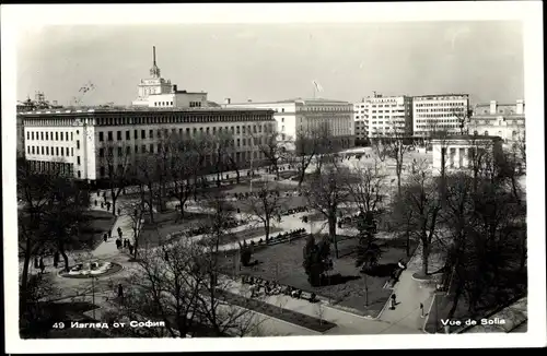 Ak Sofia Bulgarien, Teilansicht, Platz
