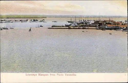 Ak Maputo Lourenco Marques Mosambik, Lourenco Marques from Ponta Vermelha