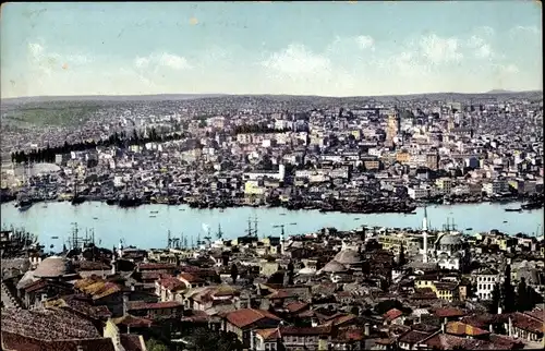 Ak Konstantinopel Istanbul Türkei, Vue de Pera et Galata