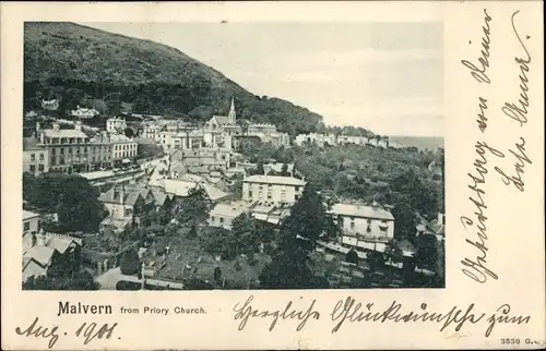 Ak Malvern Worcestershire England, From Priory Church