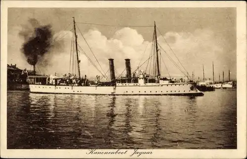 Ak Deutsches Kriegsschiff, SMS Jaguar, Kanonenboot