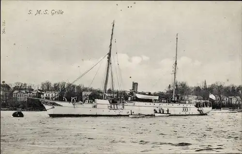Ak Deutsches Kriegsschiff, SMS Grille, Aviso, Kaiserliche Marine
