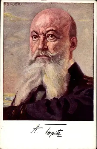Künstler Ak Bauer, Karl, Großadmiral Alfred von Tirpitz, Portrait