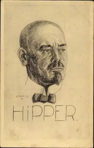 Künstler Ak Gehring, Oskar, Admiral Franz Ritter von Hipper, Portrait