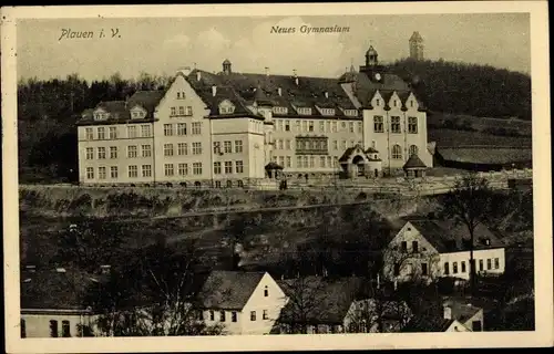 Ak Plauen im Vogtland, Blick auf das neue Gymnasium