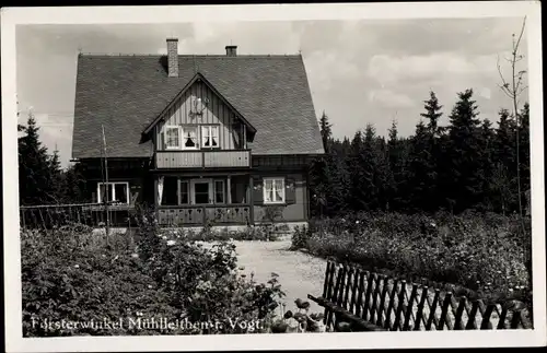 Foto Ak Mühlleithen Klingenthal im Vogtland Sachsen, Gartenpartie am Försterwinkel