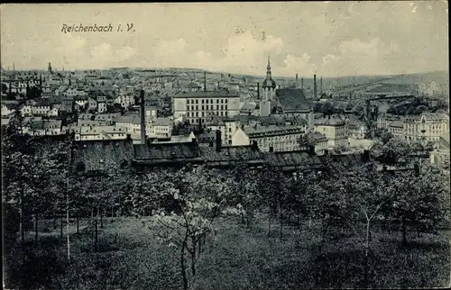 Ak Reichenbach im Vogtland, Panoramaansicht der Stadt