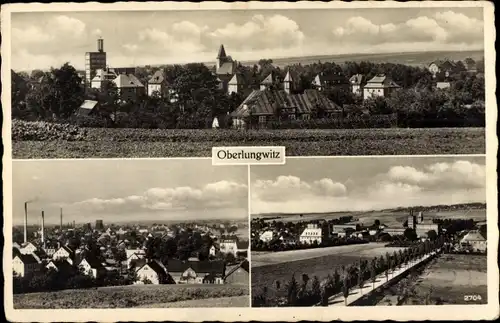 Ak Oberlungwitz in Sachsen, Stadtansichten, Totale