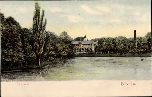 Ak Berlin Neukölln Britz, Blick zum Schloss