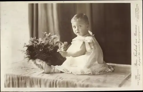 Ak Prinz Friedrich von Preußen, jüngster Sohn des Kronprinzenpaares,