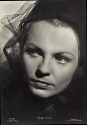 Ak Schauspielerin Hilde Krahl, Portrait