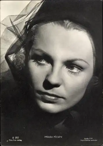 Ak Schauspielerin Hilde Krahl, Portrait