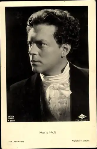 Ak Schauspieler Hans Holt, Portrait