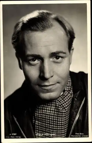 Ak Schauspieler Paul Klinger, Portrait