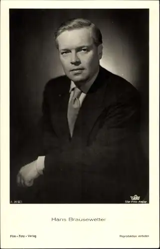 Ak Schauspieler Hans Brausewetter, Film Foto Verlag A 3510/1, Portrait