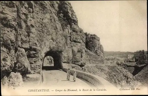 Ak Constantine Algerien, Gorges du Rhumnel, la Route de la Corniche