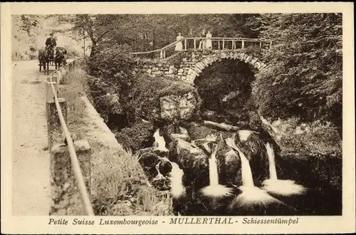 Ak Müllerthal Waldbillig Luxemburg, Petite Suisse Luxembourgeoise, Schiessentümpel