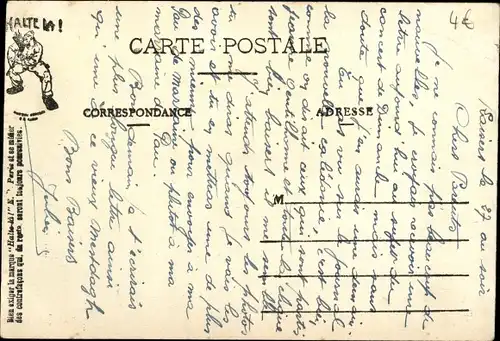 Buchstaben Ak V, Alphabet du Soldat, Distribution de Vin, französische Soldaten