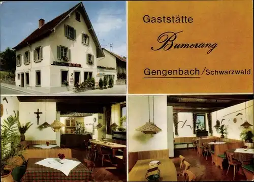 Ak Gengenbach im Schwarzwald, Gaststätte Bumerang